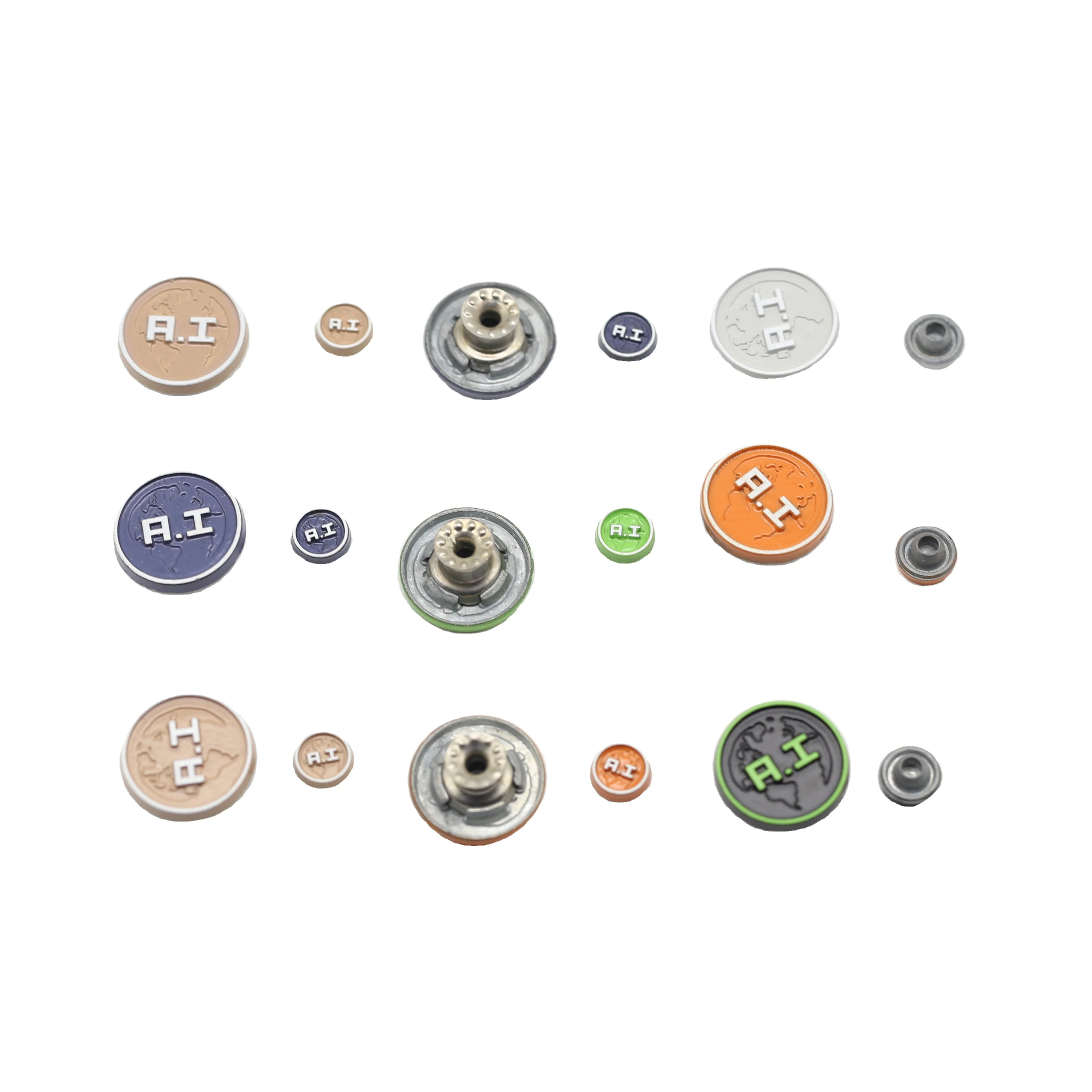 Дизайнерские необычные металлические пуговицы под заказ для одежды из цинкового сплава джинсов