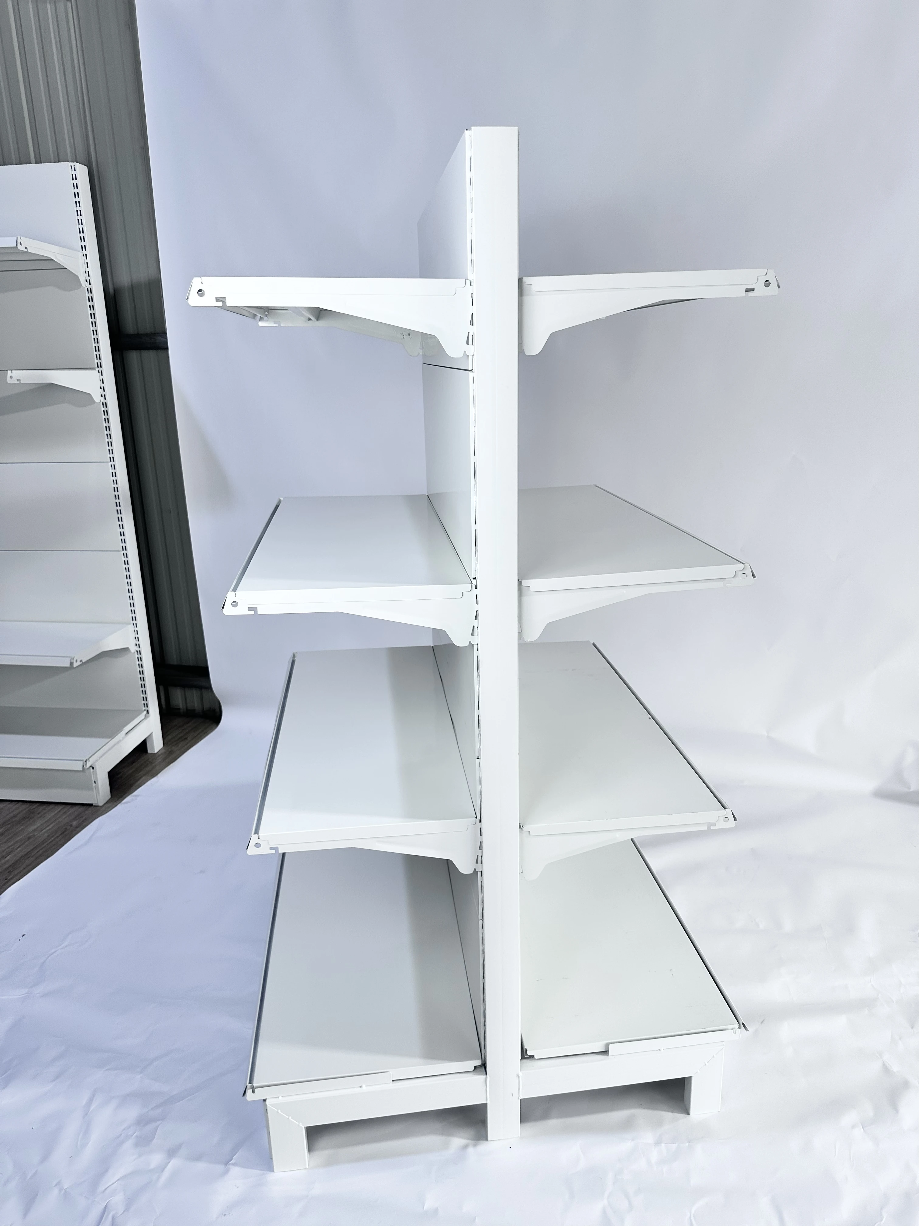 Oem Cheap Supermarket Four-shelf Metal Food Steel Shelves Store Supermarket Display Rack