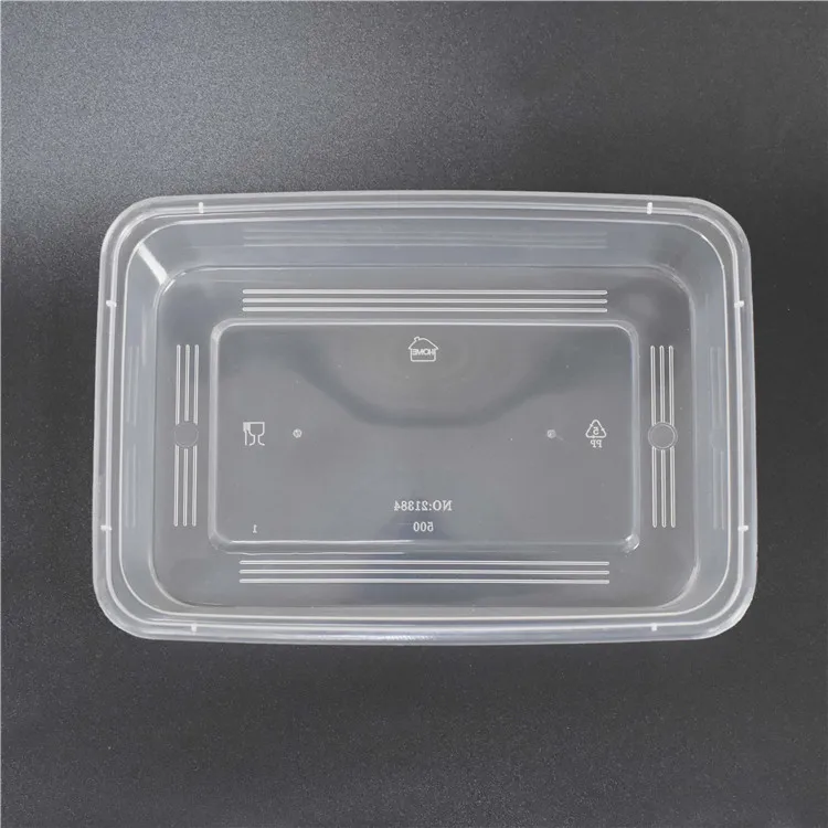 SM6-1101 Use Pp Microwave Rectangular Takeaway Customize Packing Box Food Container With Lid Disposable Plastic Bento Lunch Box