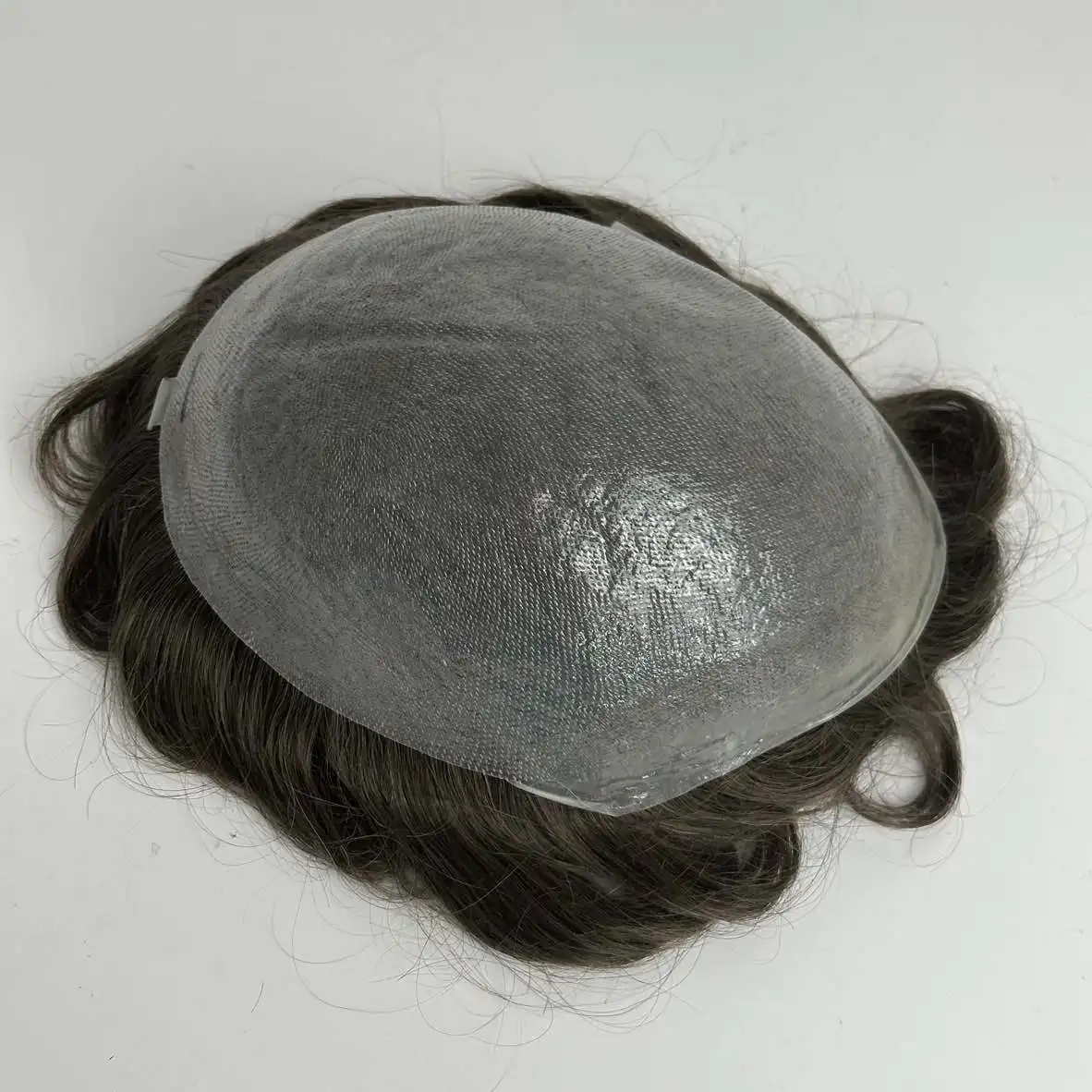 Skin PU Base PU human hair toupee top quality men hair pieces Indian remy human hair replacement men toupee