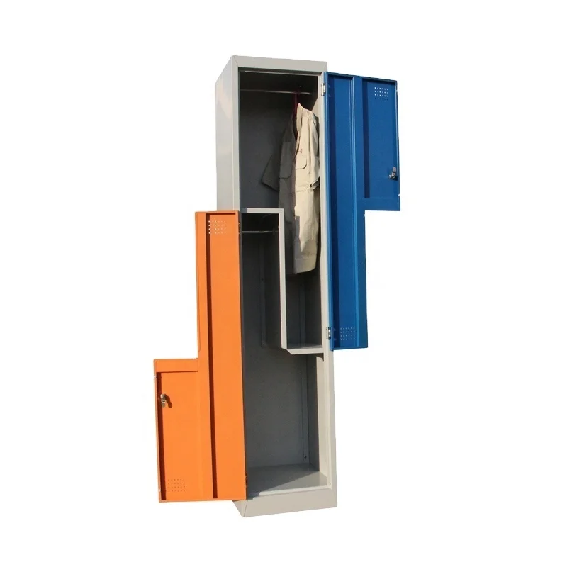 Z Style Metal Locker Cabinet Steel Wardrobe Locker Work Lockers Used for Gym Staff