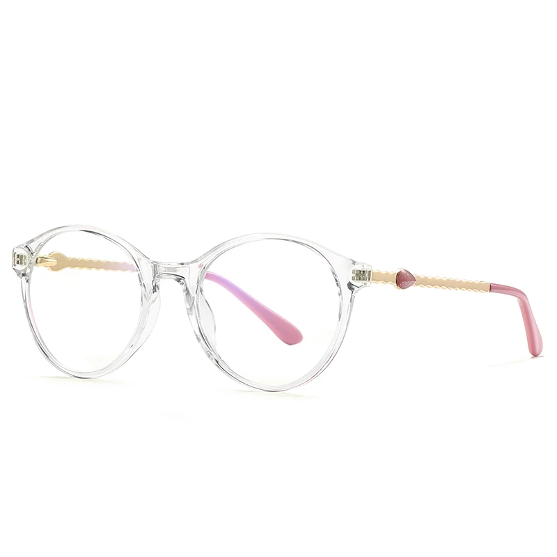 Eyewear Anti Blue Light Cat Eye Oversized Optical Large Metal Frames Glasses
