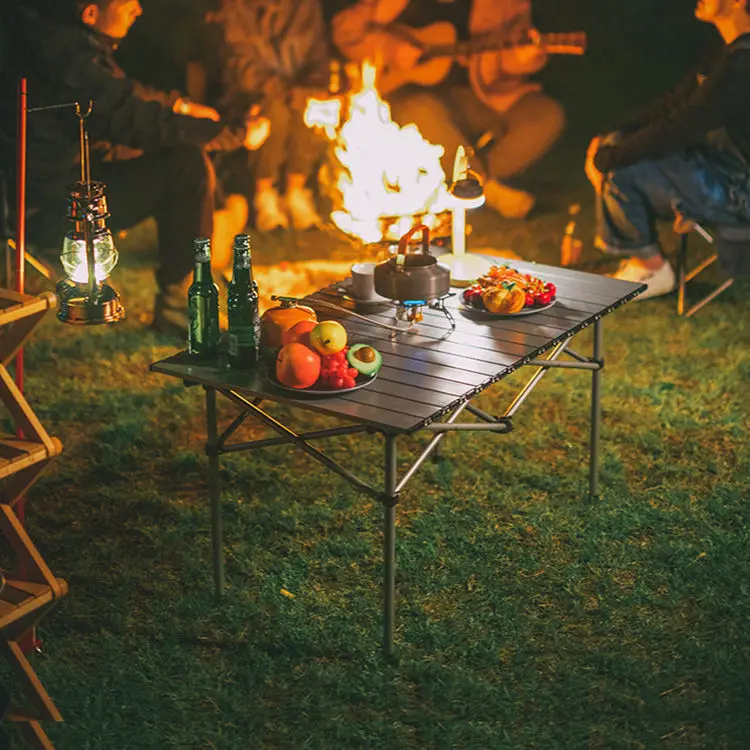 Оптовая продажа дешевые складные столы набор для кемпинга наружный стол стулья алюминиевый складной пикника со стульями