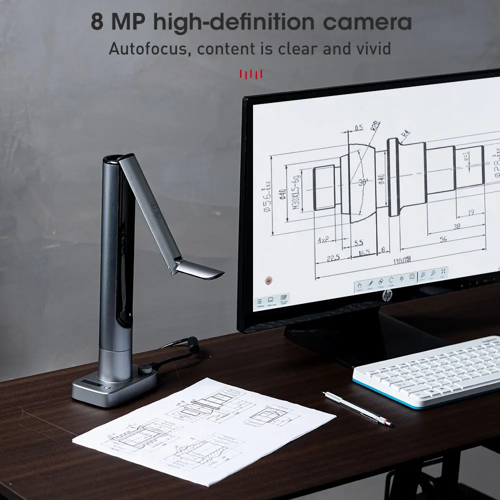 OEM Portable Smart Visualizer Camera Ocr A3 Document Scanner For Teacher Education Office