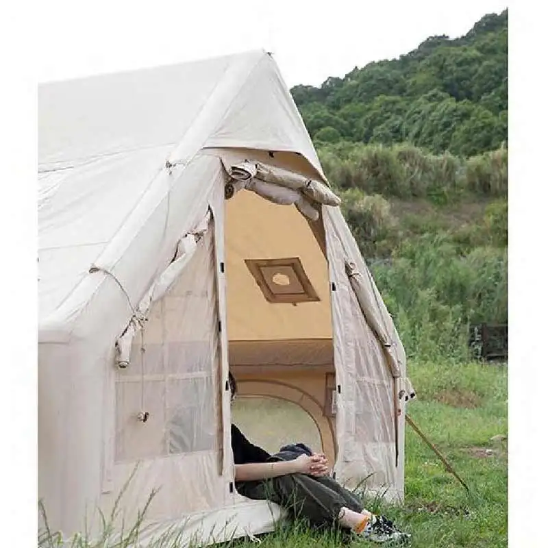Waterproof Large Combination Inflatable Air Tent for Family Outdoor Camping Made of Oxford Canvas