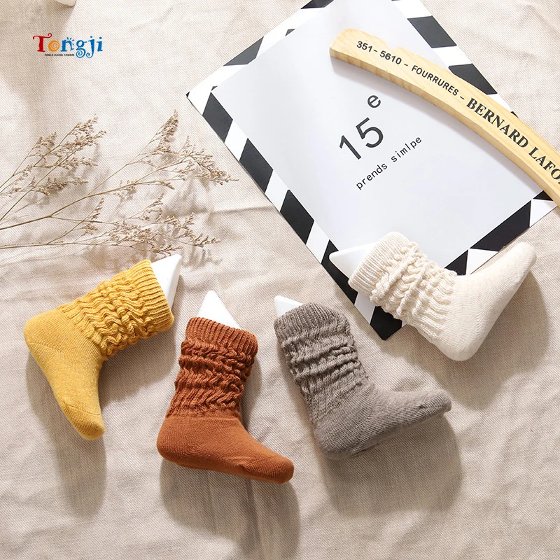 Winter Autumn Plain Cotton Baby/Kids Ribbed Knee High Ruffle Edge Calcetines De Bebe New Born Girls Toddler Children Baby