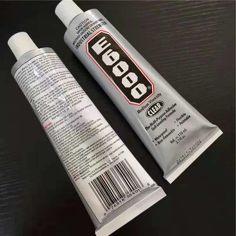 E6000 Aluminum Tube Drill Spotting Glue Highly Adhesive Metal Plastic Leather Cloth Shoes Clothes DIY E6000 110ML 29.7ML