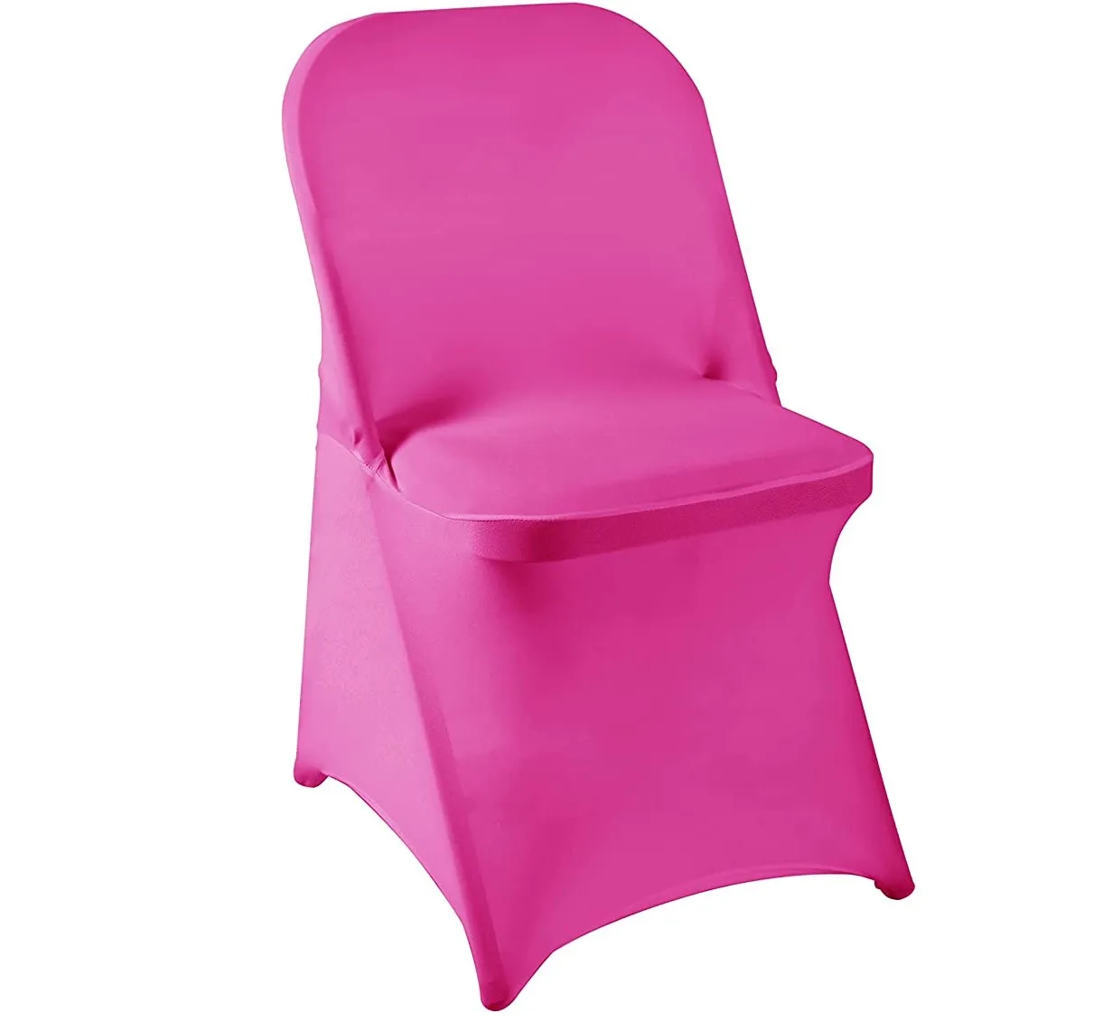 Premium Quality Hot Pink Spandex Folding Chair Cover Stretch Fold Chair Cover for Banquet Wedding Reception