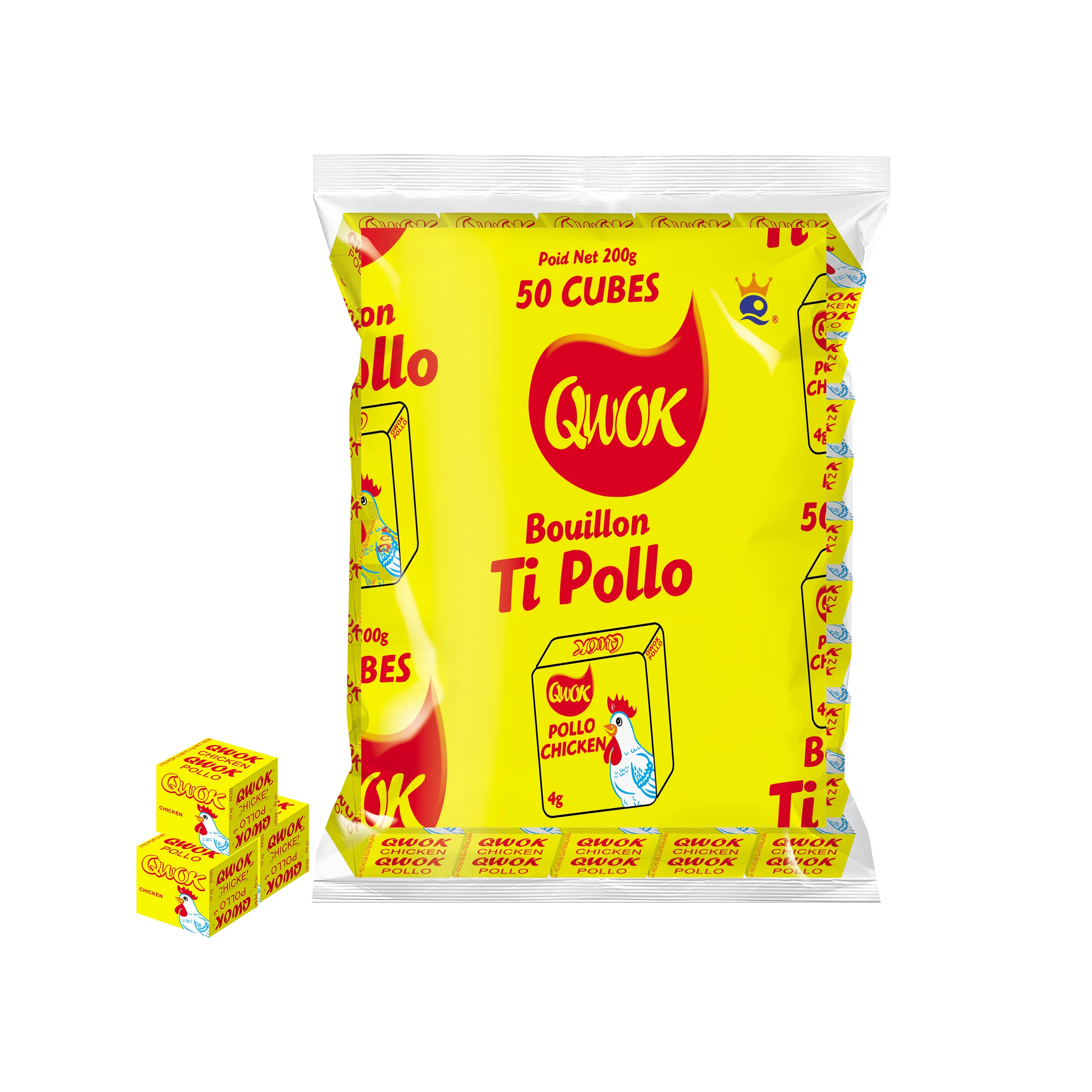 HALAL 4g chicken flavor Bouillon cube seasoning cube OEM wholesale