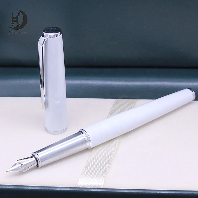 Jinhao 95 High quality promotion business silver clip premium metal calligraphy writing pen custom logo fountain pen set