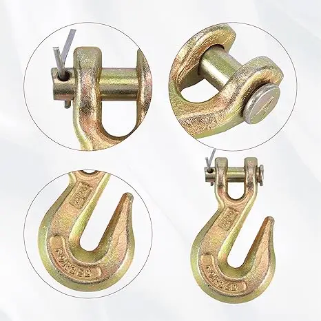 G70/Grade 70 Forged Alloy Steel Clevis Grab Hook Galvanized/Plain Finish Zinc Material Mining Heavy Industry Lifting OEM Model