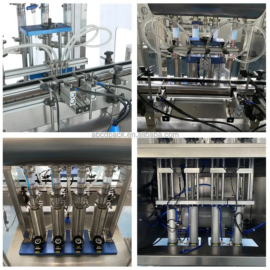 4 Head High Accuracy Aluminum Bottle 10 ml Heads Oil Liquid Sterile Bottel Mixing and Filling Machine Bottling Dosing Machine