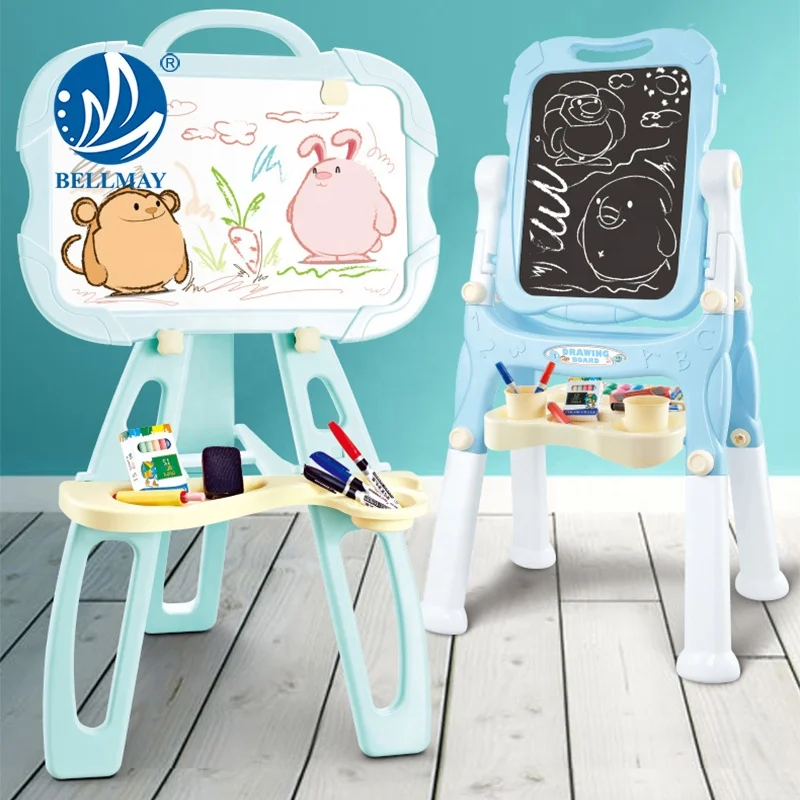 Bemay Toy Kid Intelligent Double Sided Short Crus Magnetic Writing Board Drawing Toys For Painting