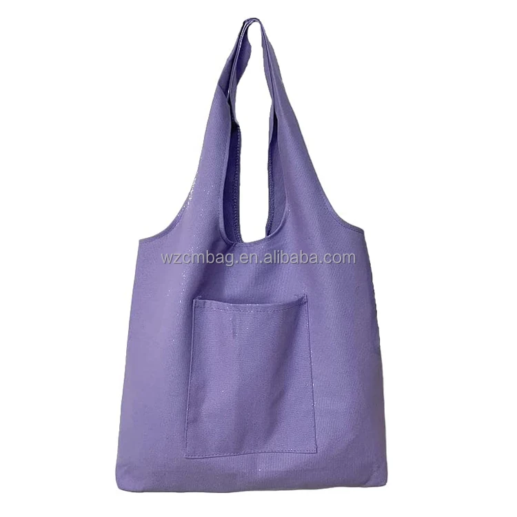 Personalized Custom Embroidered Orange Large Plain Blank White Custom Cotton Reusable Tote Shopping Canvas Bag With Logo