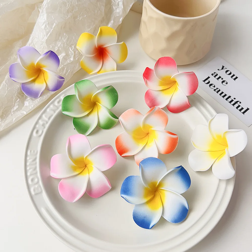 Новинка, Шпилька для волос из пены Hawaiian plumeria, искусственная заколка для волос с цветами для девочек, украшение для волос, подарок на свадьбу