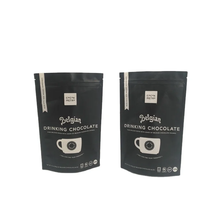 Custom Resealable Zipper Lock Stand up Pouch Coffee Snack Kraft Paper Tea Bag Packaging Bag for Food