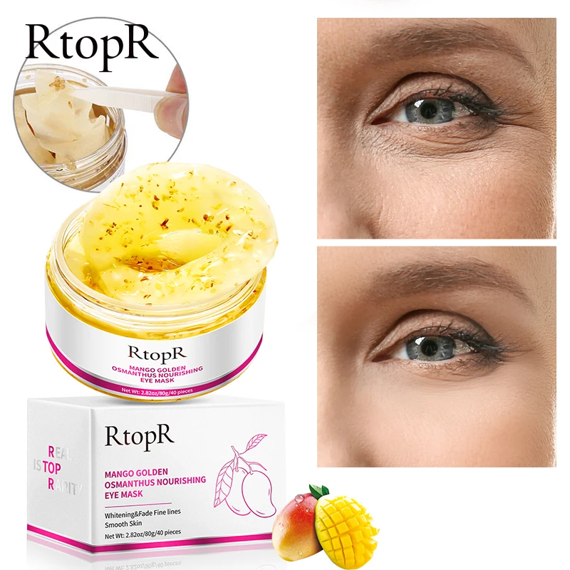 RtopR Eye Mask 40Pcs/Box Golden Osmanthus Bright Nourishing Skin Care Remove Dark Circles Anti Age Bag Eye Wrinkle