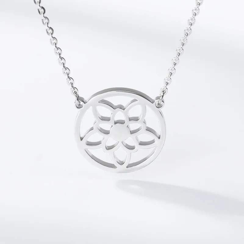 European and American fashion simple titanium steel vacuum plating 18K geometric pattern couple stainless