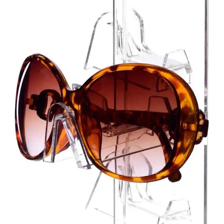 Custom Transparent Rotating Countertop Display Sunglass Rack Eyewear Sunglasses Stand