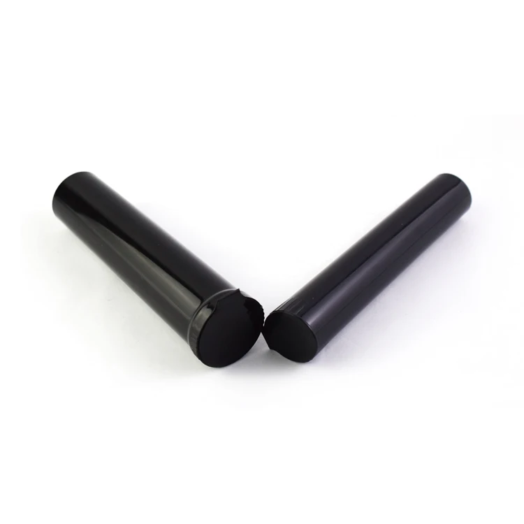 Large stock low moq 115mm 120mm child resistant roll tube child proof packaging glass tube