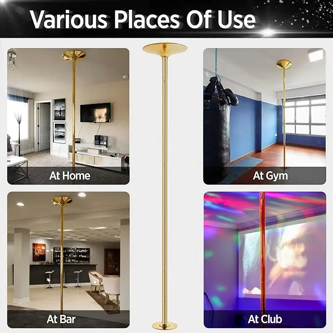 Gold Sports Entertainment Pole for Dancing