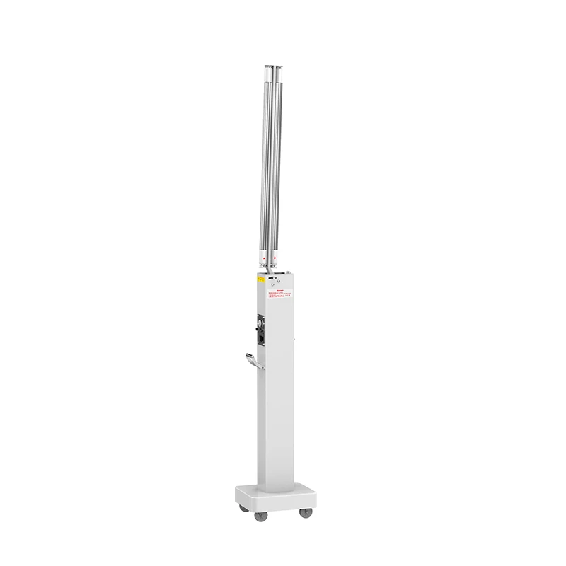 60W Double-Tube Steel UV Trolley Family UVC 254nm Germicidal Lamp Ultraviolet Room Sterilizer Trolley Car