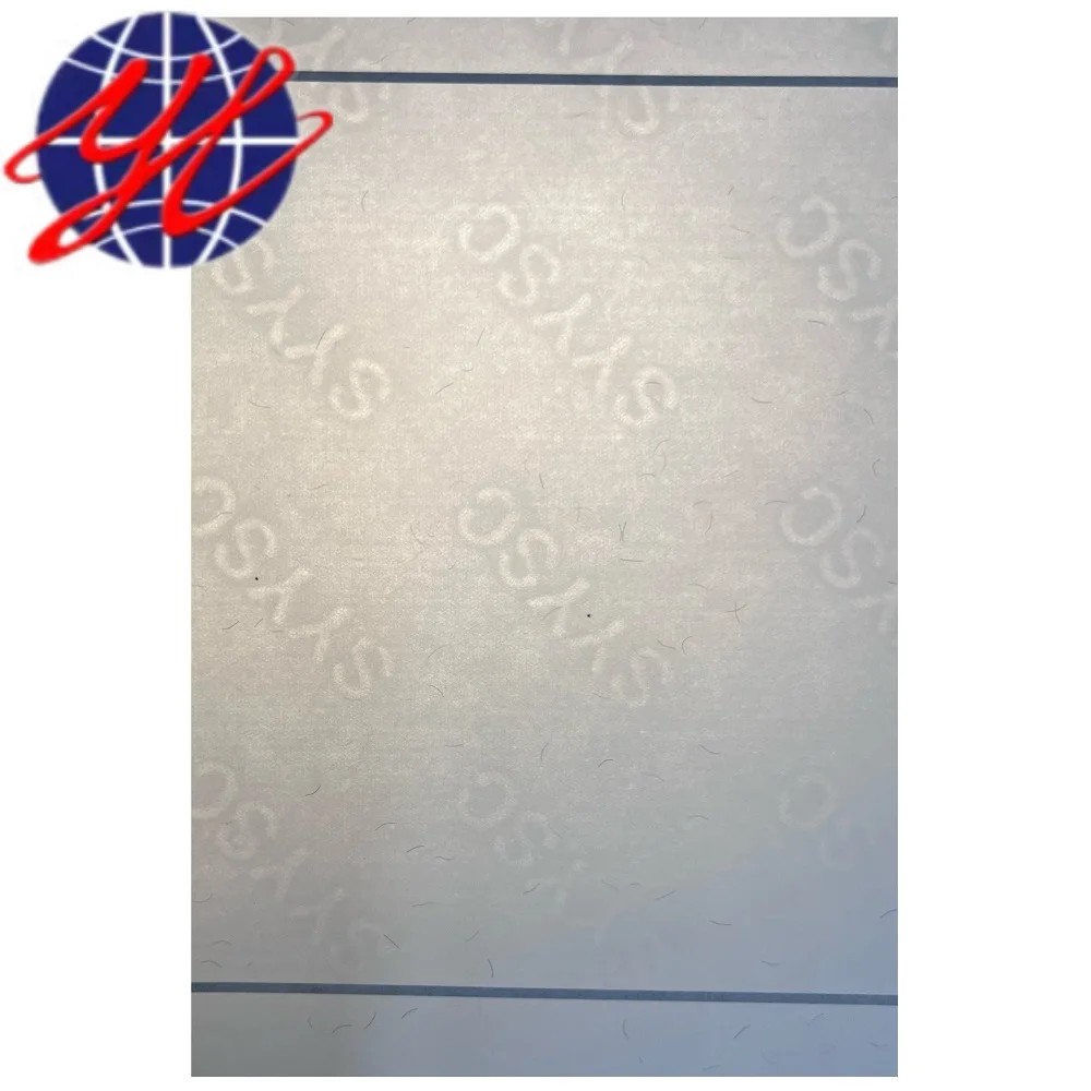 High Quality Product Custom Security Paper with Watermark and Security Thread for Base Paper of Bond Ballot Contract