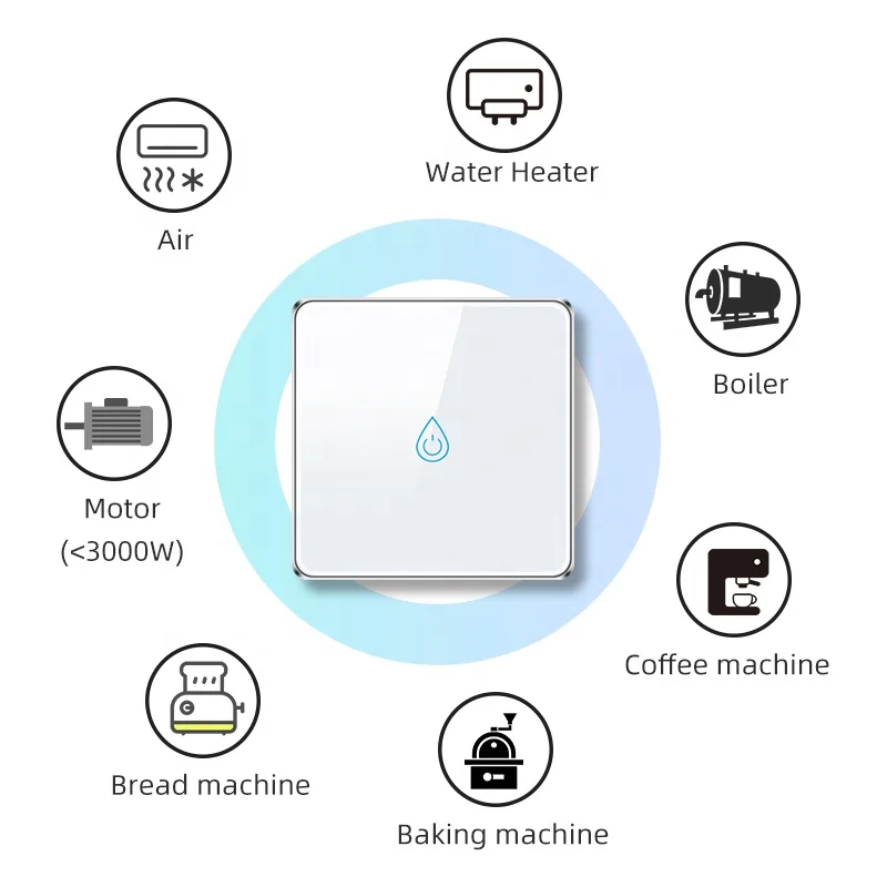 tuya 20a air conditioner switch smartlife app control zigbee timer water heater switch us standard gold smart switch