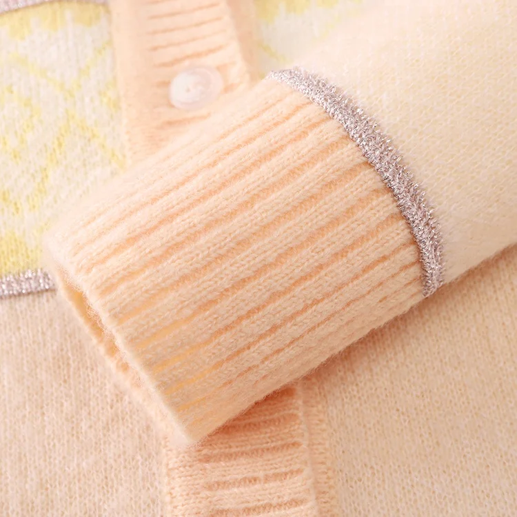 Производитель трикотажных изделий, выполненный на заказ, яркий цвет, Женский свитер-кардиган с v-образным вырезом и длинными рукавами