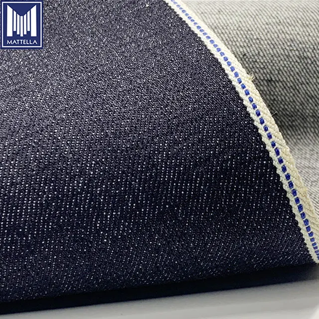 14oz raw selvedge fabric roll 100% cotton indigo for denim boot cut jeans japanese