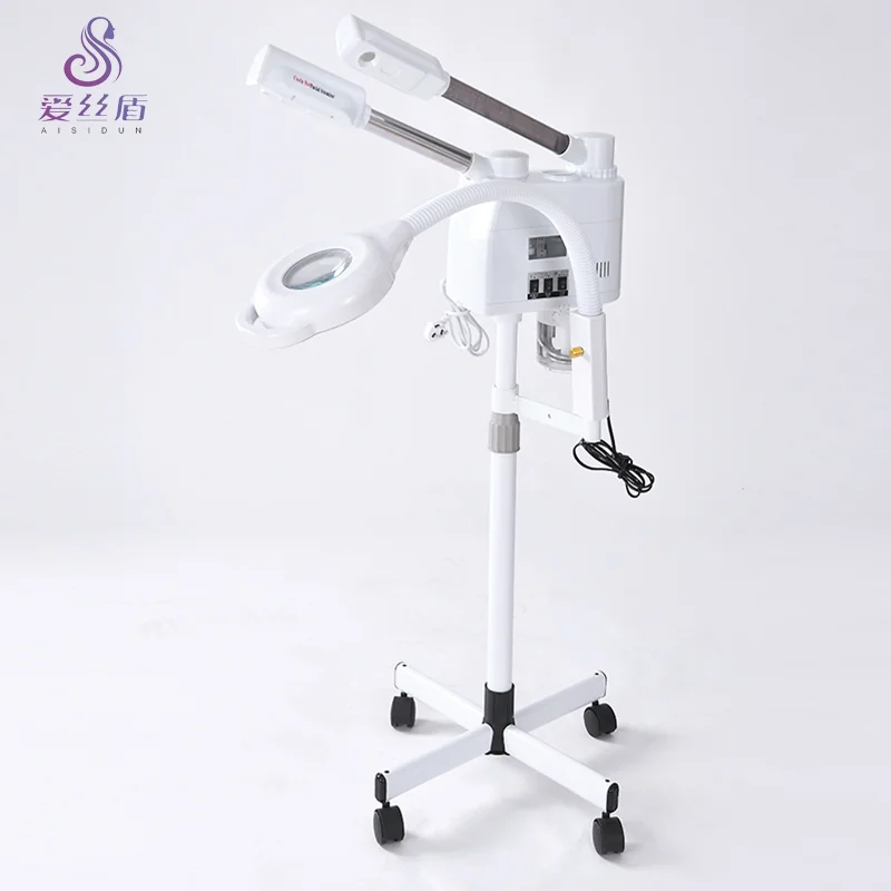 Factory price 3 in 1 facial steamer professional vaporizer machine face steamer facial with standing for beauty salon