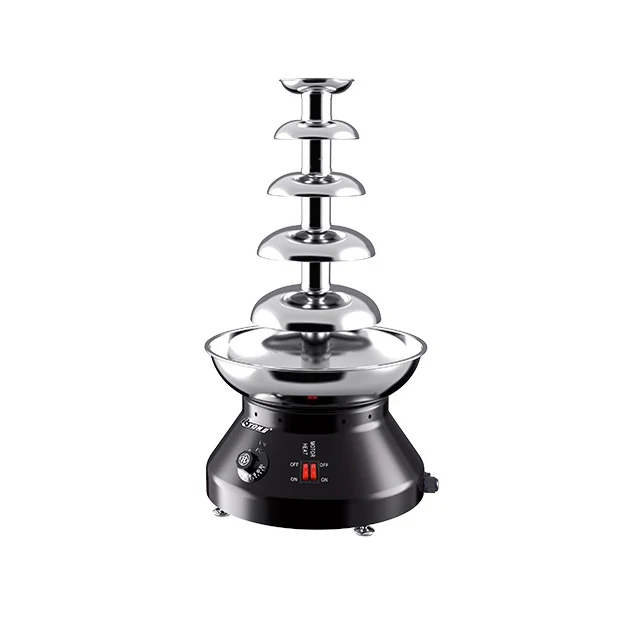 Fountain waterfall chocolate machine hot five-layer melting fire boiler spray tower electric