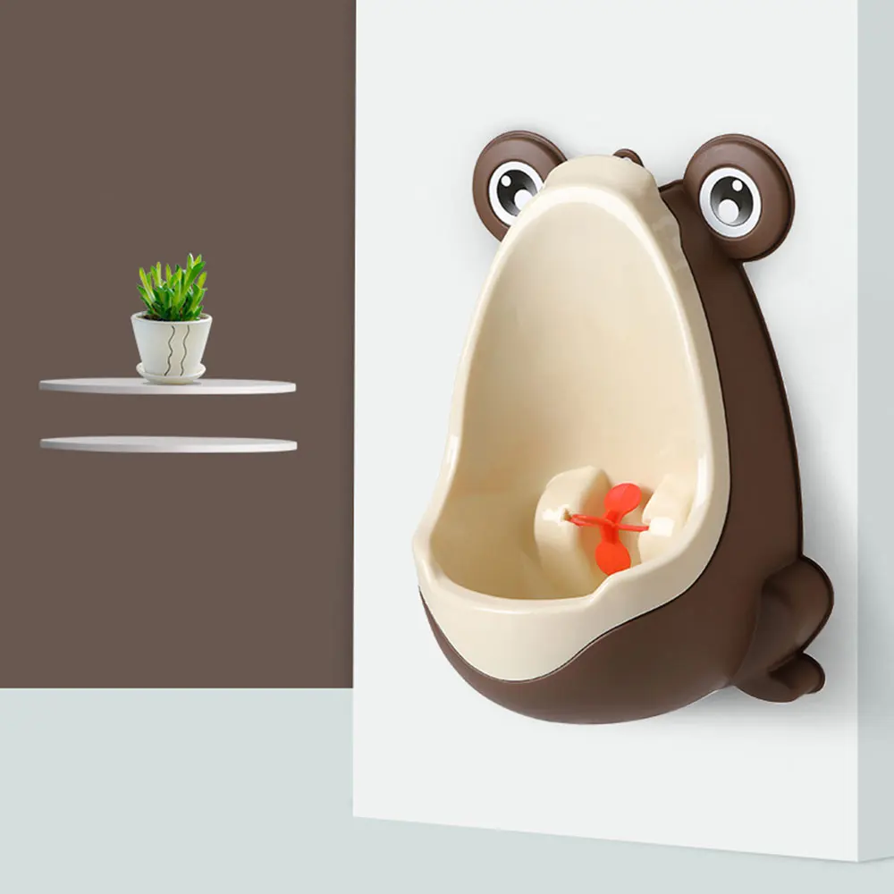 Cute design kids frog toilet portable potty baby standing urinal toilet with sucker for boys