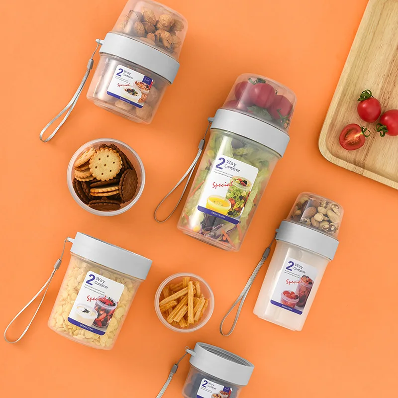 Portable multi-purpose crisper yogurt salad sealed box fruit snack sealed jar baby and infant supplementary food box