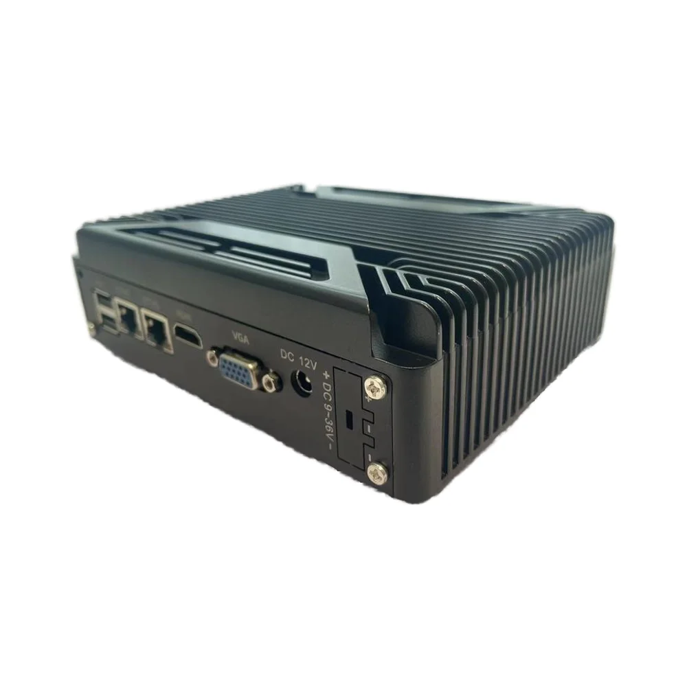 Fanless Industrial Oem Mini Pc 2 Lan 4 Com Rs232 Rs485 Intel Quad Core N5095 Win11 Linux Wifi Mini Computer
