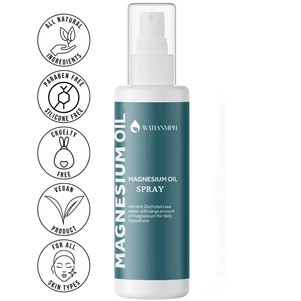 Pure Organic Minerals Magnesium Oil Spray Therapeutic Grade Magnesium Spray for Muscle Pain Relief Promotes Calm Sleep