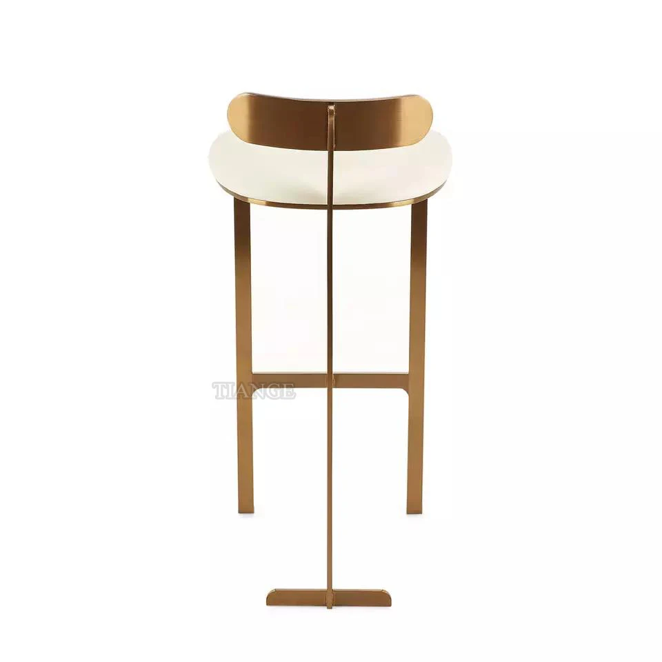 Modern stainless steel bar stool luxury bar gold metal chair custom made light luxury post-modern bar stainless steel chair