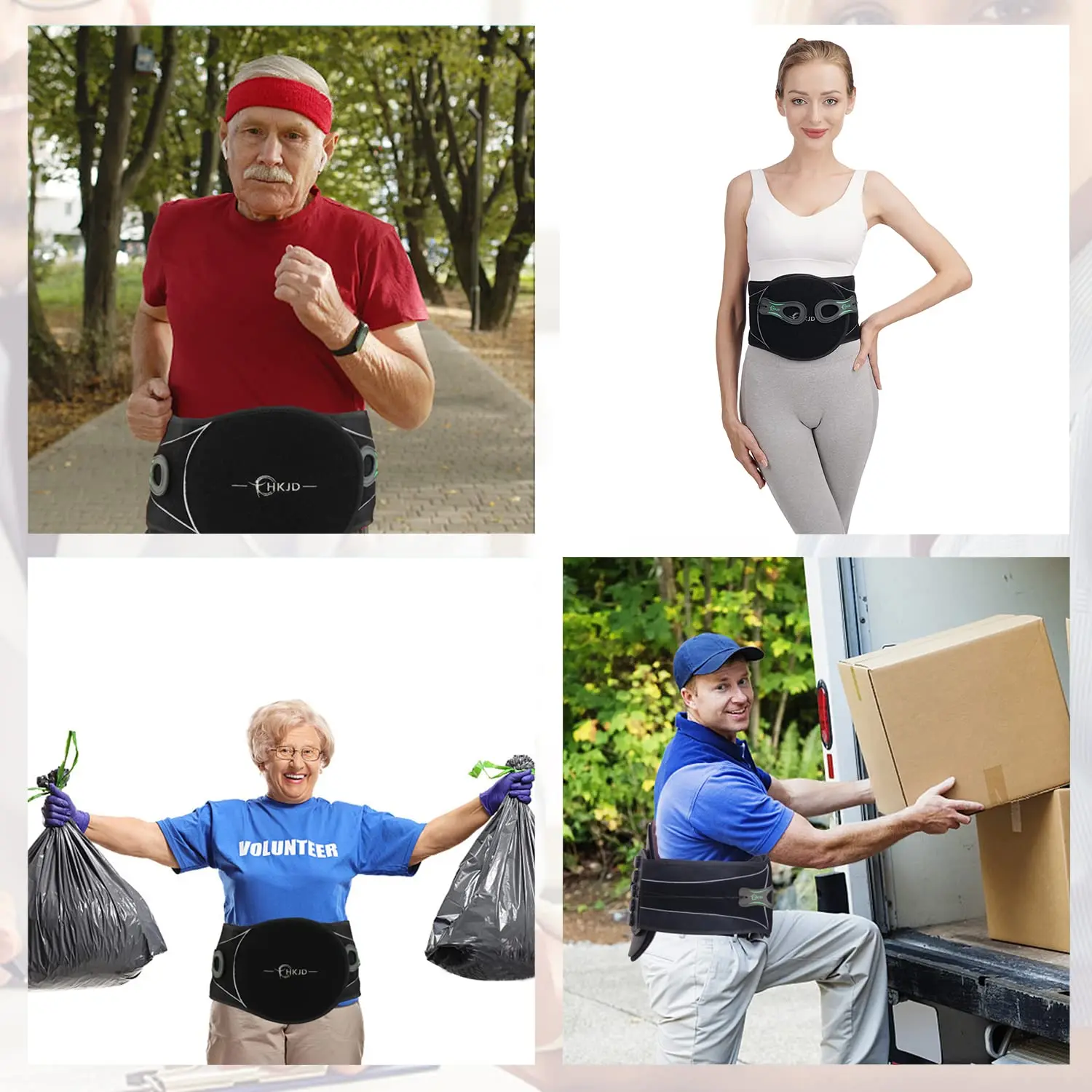 HKJD adjustable orthopedic lumbar sacral back brace waist belt medical lumbar lower back brace support for back pain