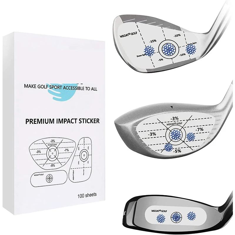 Waterproof Golf Impact Tape Set Self-Teaching Sweet Spot and Shot Consistency Analysis for Woods Irons and Putters