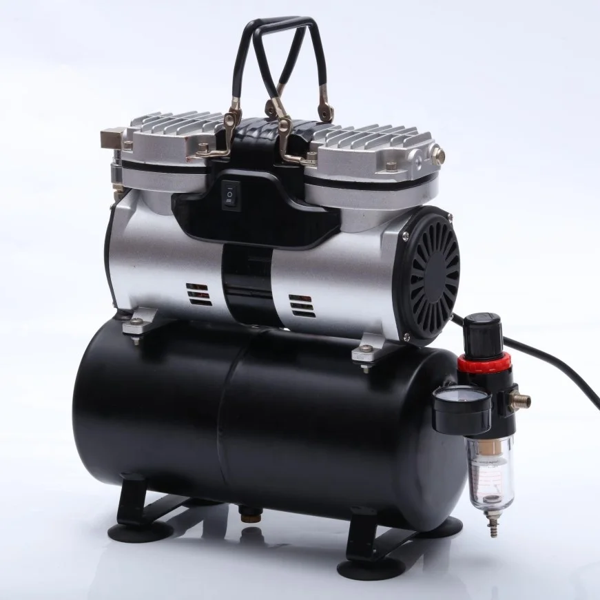 AS196K Two Cylinder Head Two Fans Airbrush Machine Kit  Airbrush Compressor