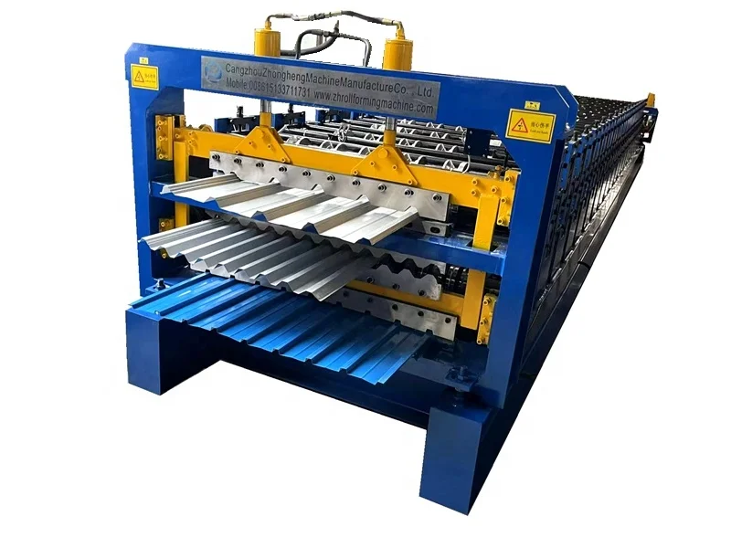 Triple layer roof and wall sheet roll forming machine IBR corrugated and roof tile making machine