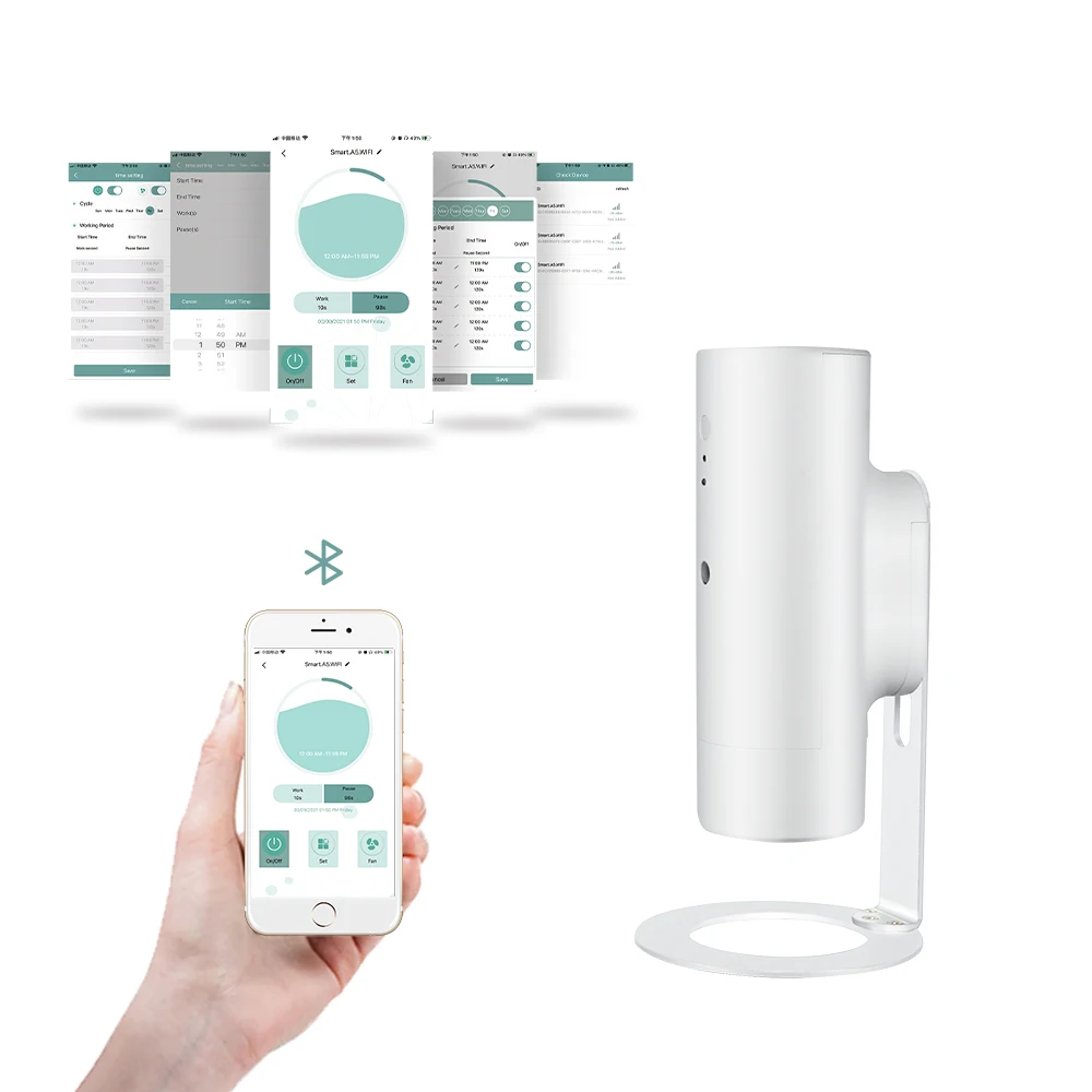 Intelligent household electrical low noise  essential oil fresher aroma diffuser  for small area