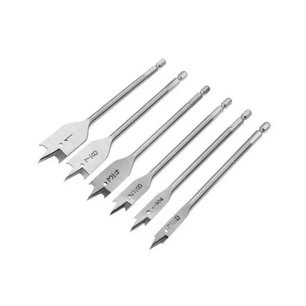 Tolsen 75656 6pcs 152mm Flat Tools Wood Drill Bits Set