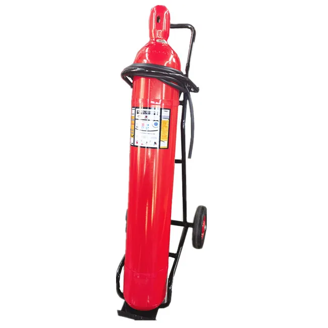 2024 Chinese Manufacturer Fire Extinguisher ISO  CE standard  carbon steel PZ27.8  50LBS CO2 gas Trolley Fire Fighting Equipment