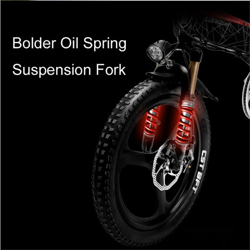 
LANKELEISI G650 20-inch bike folding electric bicycle 48V400W10.4 / 12.8 / 14.5AH lithium battery, level 5 electric moped 