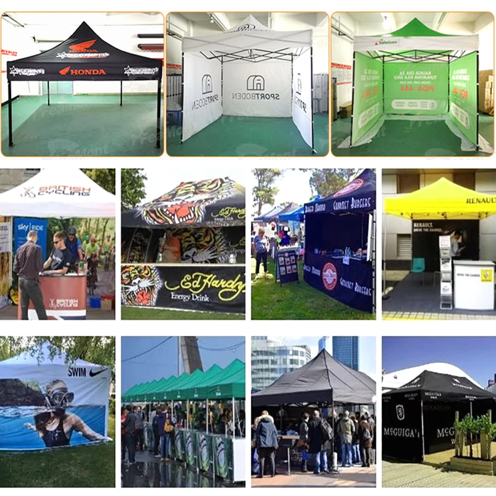 FEAMONT 3x3 Advertising Printed  Logo Outdoor Aluminum Trade Show Tent Marquee Gazebo Canopy Pop Up Tent