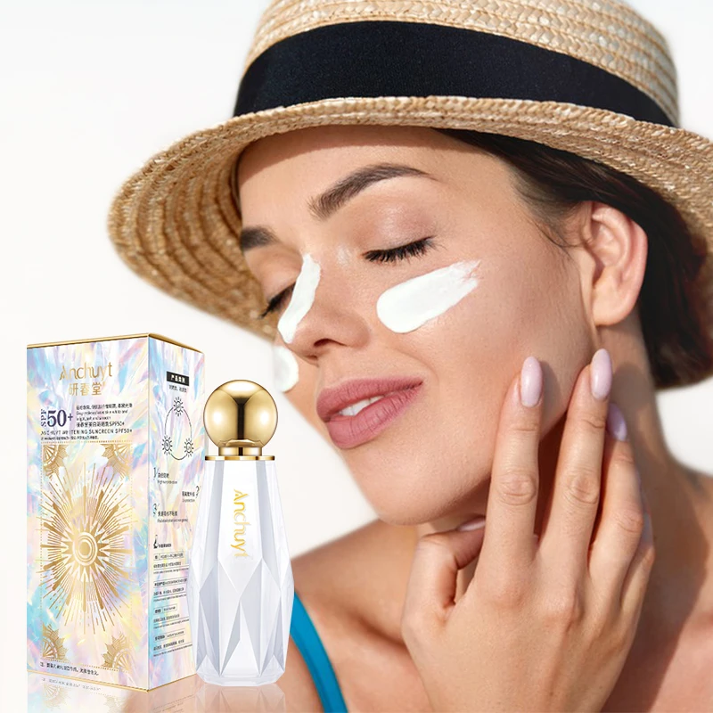 Оптовая продажа органический водонепроницаемый солнцезащитный крем UVA UVB SPF 50 +