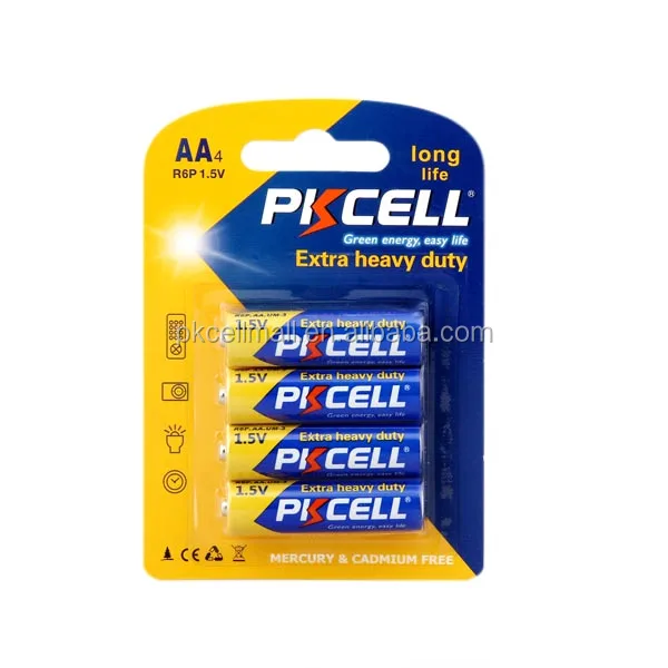 Shenzhen PKCELL R6P AA SUM-3 1.5V Zinc Carbon Dry Cell Battery For Flashlight