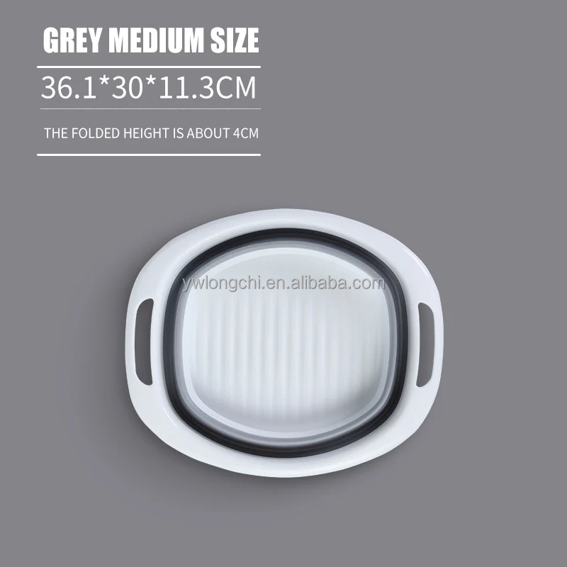 2023 Factory Hot Stacked Hanging Plastic Wash Basin for Kitchen Bathroom Folding Basin Portable Basin