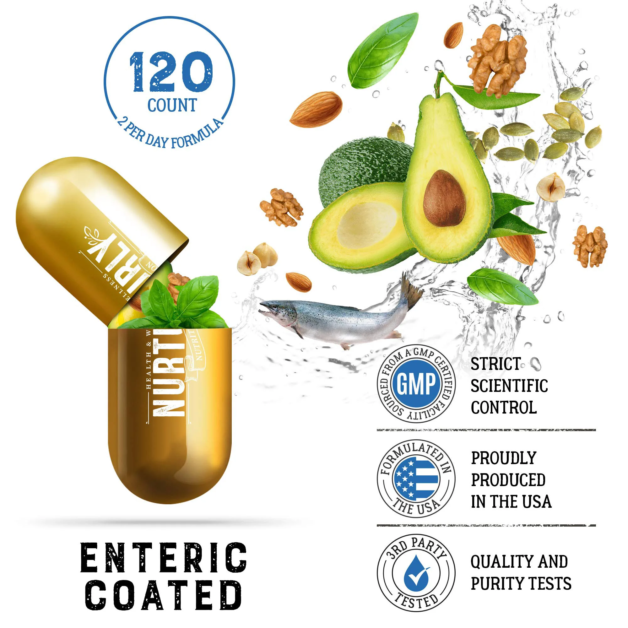 Высококачественный рыбий жир OEM Halal Omega 3-Omega -6 омега-9 оптом 1000 мг мягкая капсула витамины пищевая добавка